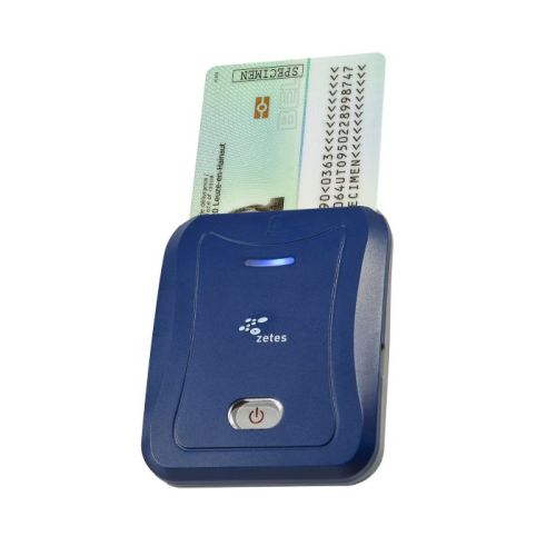 Lecteur de carte eID bluetooth sans fil pour les infirmières à domicile avec Wizkey 2.0